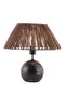 Opviq Balloon Bamboo Lámpara de Mesa Negro, Blanco y Dorado